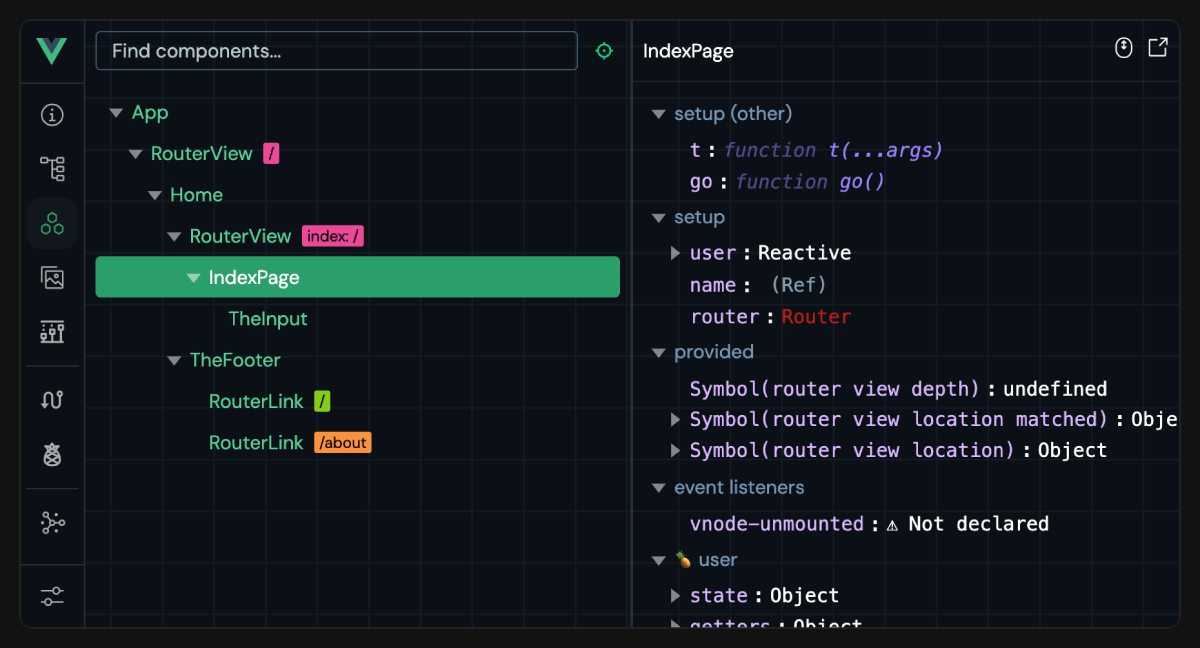 Screenshot z devtools